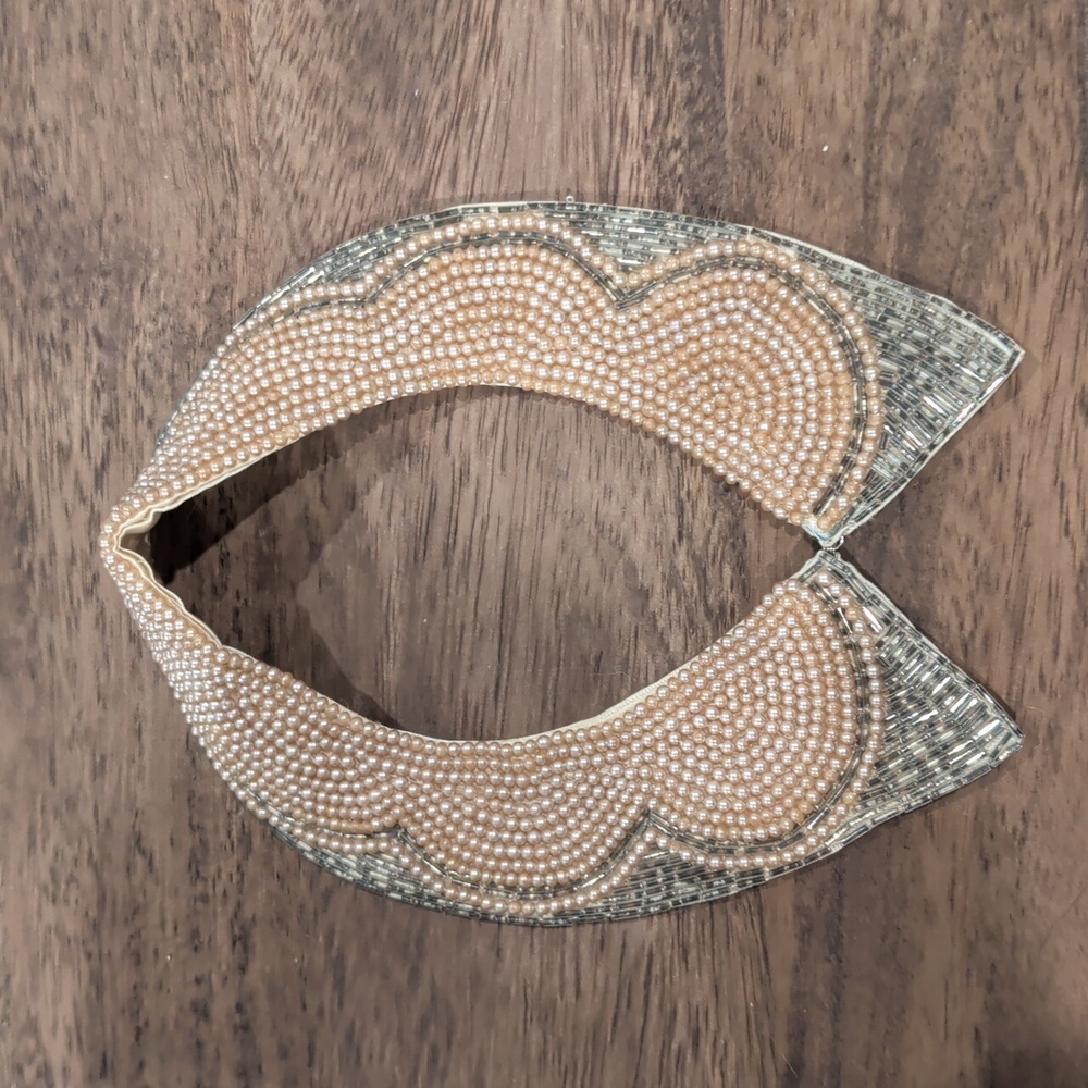 Vintage Handmade Beaded Collar Necklace